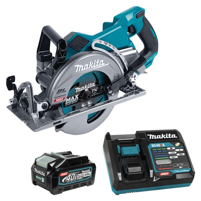 Професионален акумулаторен ръчен циркуляр MAKITA XGT 40V / RS001GM101 Професионален акумулаторен ръчен циркуляр MAKITA XGT 40V / RS001GM101